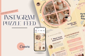 design customizable puzzle feed for instagram