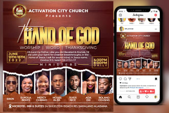design a creative church flyer or event flyer within 3 hours