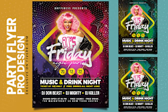 design party, event, nightclub, summer, concert flyer