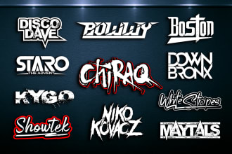 do creative dj band rap hip hop rock producer or typography logo