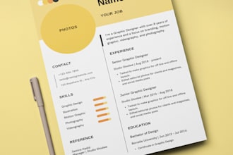 write or rewrite your resume or CV with great design