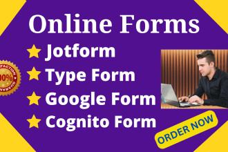 create jotform, typeform, survey form, cognito form and google form