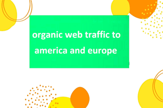 send keyword targeted organic website traffic to america and europe