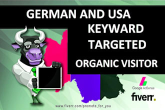google targeted organic website traffic from the US and germany