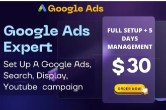 setup and optimize your google ads PPC and display campaigns