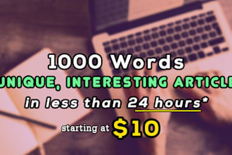 write 1000 words article on any topic