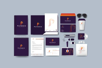 design corporate trendy brand logo and full brand identity or brand guides book