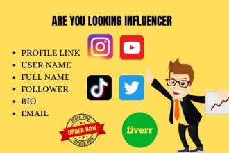 do instagram, tiktok, youtube influencer research