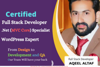 develop a dot net mvc core web application or fix bugs