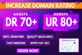 increase domain rating DR 60 plus