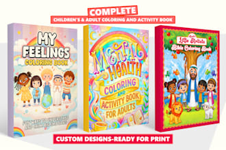 create children coloring and activity book