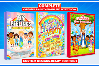 create children coloring and activity book