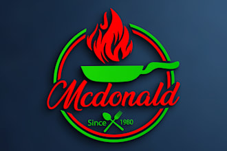 design food, bakery, catering, chef, restaurant logo 12h