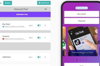 implement feature or pinned link block for biolinks phpbiolinks