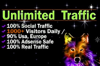drive unlimited real human traffic to increase your website