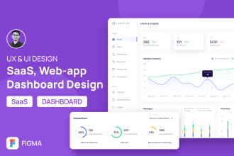 do saas, CRM webapp dashboard UI UX design