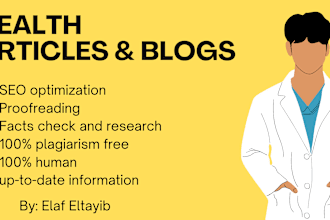 write health, nutrition, medical, and mental health blogs