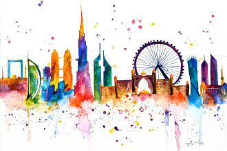 paint nature, city, florals and animals in expressive style