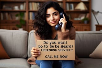 be the confidant or person who listens to you