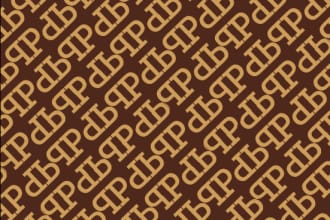design a seamless luxury monogram pattern for your brand