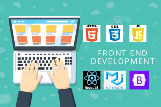 design animated front end of website in react js