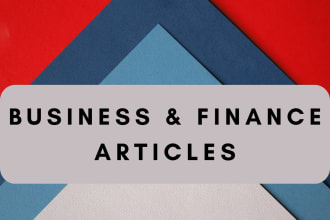 write you a professional business and finance article