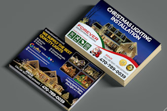 design xmas lighting and washing postcard designs