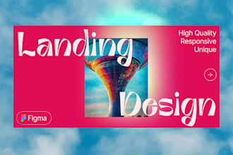 design a landing page in figma UI UX high conversion mockups
