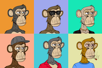 create nft characters for 1k 5k 10k collection with metadata