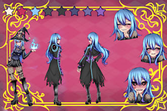 draw character design, concept art in beautiful anime style