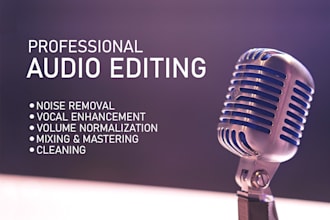 do podcast, audio editing and cleaning as an audio engineer
