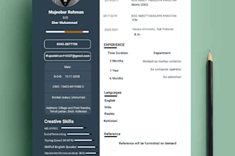 design resume and CV in photoshop