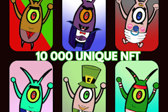 do unique nft art collection with 100, 1k, 10k nfts