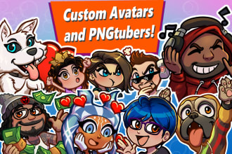 create a cute profile picture, avatar or pngtuber for you