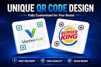 design a professional custom qr code with logo in 1 hour