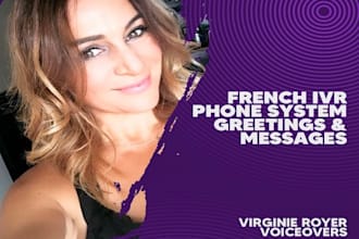 record professional french voicemail and IVR system
