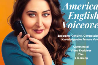 provide engaging and genuine english female voice over