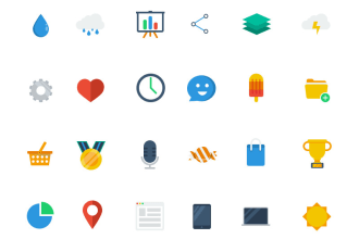 design flat icon for app and website