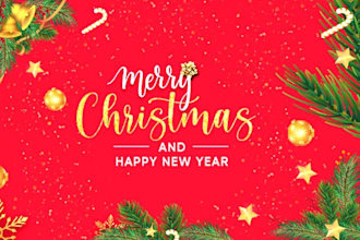 create a christmas logo, banner or menu makeover