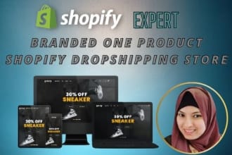 create single product or one winning product shopify dropshipping store