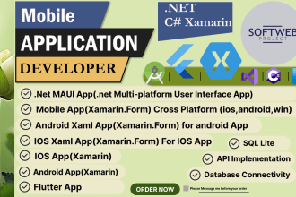 develop mobile apps for IOS and android using xamrine and flutter