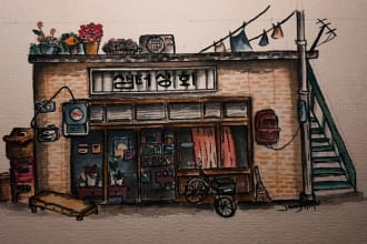paint your front store view