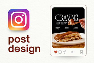 design instagram post for food, fashion, and events