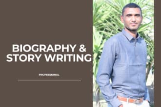 write professional biography and story