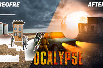do image manipulation, editing, and blending images with realistic photoshop
