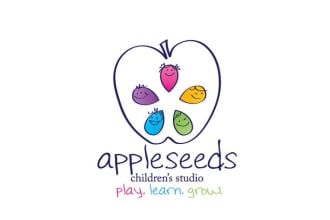 design appleseeds childrens studio logo in 1 day