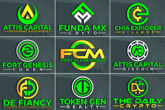 do modern crypto and cryptocurrency token logo for coin