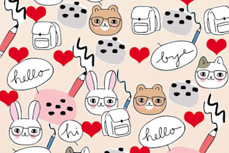 create a cartoon patterns designs