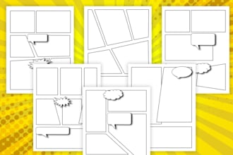 create custom unique blank comic book interior templates for kdp