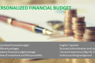 create a personalized budget for the month or year